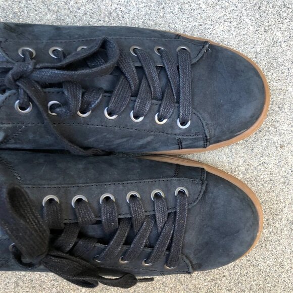 VIONIC Baldwin Nubuck Leather Shoes 9.5 Men's Black Lace Up Sneakers - Picture 4 of 11